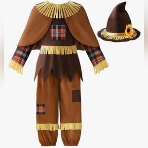 Patchwork Scarecrow Kid's Halloween Costume Kid's Size 8-10